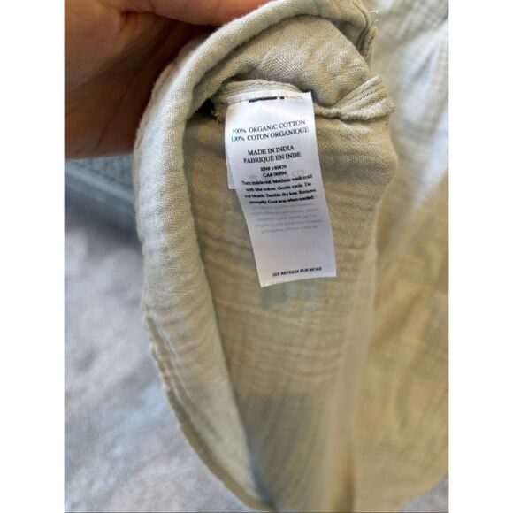 NWOT Faherty dream cotton Desmond gauze top, smoke Med $98 A36 - Picture 5 of 8